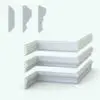 Contemporary Revit Wall Sweeps - Chair Rails Pack 3 in cross-section and 3D views, both rendered in Ambient Occlusion mode. Ideal for commercial, residential or hospitality projects, this set of 3 Revit wall sweep profiles is the perfect addition to your Revit projects.