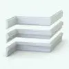 Contemporary Revit Wall Sweeps - Chair Rails Pack 3 in 3D view and rendered in AO to show all details better. With three fully parametric profiles to choose from, this set of Revit wall sweep profiles gives you plenty of choices to use in your projects. Don't wait any longer and get these chair rails now!