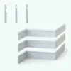 Traditional Look Revit Sweeps -Baseboards Pack 4 in 3D and cross-section views, both rendered in AO mode.