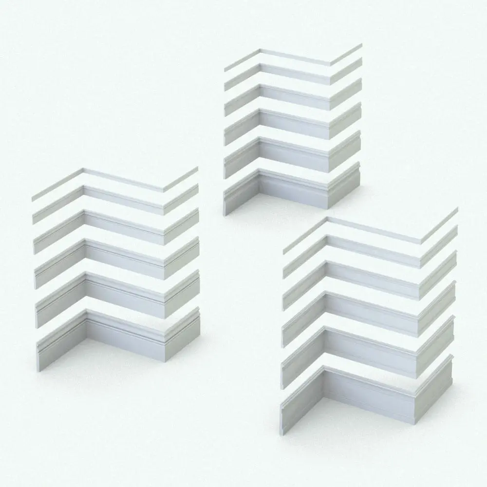 Traditional Look Revit Sweeps -Baseboards Pack 4 in different sizes. Traditional Look Revit Sweeps -Baseboards Pack 4 in different sizes to show their versatility.