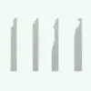 Elegant Style Revit Sweeps - Baseboards Pack 5 in cross-section view and rendered in solid gray color to easily see their shapes.