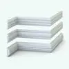 Ornate Revit Wall Sweep Families - Chair Rails Pack 5 in 3D view and rendered in AO mode to clearly see all details.