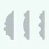 Ornate Revit Wall Sweep Families - Chair Rails Pack 5 in cross-section and rendered in solid gray color.