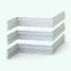 Sleek Line Revit Wall Sweeps - Baseboards Pack 6 in 3D and rendered in AO mode to see all details. This pack comes with three different Revit baseboard profiles to choose from so you can have options for all your projects. Don't wait any longer and get this pack of three Revit wall sweep profiles. Your 3D renderings will look fantastic with them.