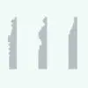 Sleek Line Revit Wall Sweeps - Baseboards Pack 6 in cross-section view and rendered in solid gray color to understand their shapes better.