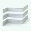 Classic Design Revit Sweep - Baseboards Pack 7 in 3D view AO mode so details can be seen easier.