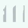 Contemporary Design Revit Sweeps - Baseboards Pack 8 in cross-section view. All proportions will stay consistent since these Revit wall sweeps are fully parametric
