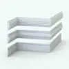 Elegant Revit Wall Sweep Families - Chair Rails Pack 8 in 3D view and rendered in ambient occlusion mode to see details clearer. With three different profiles to choose from, these Revit wall sweeps will seamlessly adapt to any of your projects in a matter of a few clicks. Don't wait any longer and make your 3D renderings stand out from the crowd now!