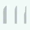 Elegant Decorative Revit Wall Sweeps - Baseboards Pack 9 in cross-section view. The baseboard shape stays consistent when the size changes since these Revit wall sweep moldings are fully parametric.