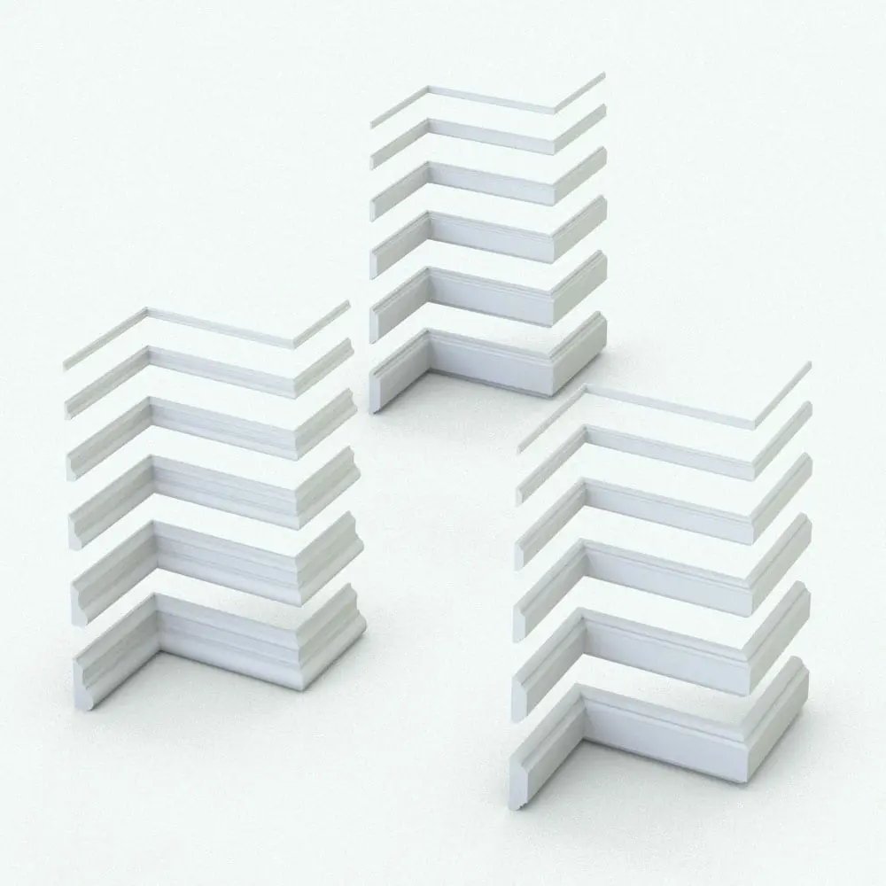 Modern Revit Wall Sweep - Chair Rails Pack 9 size variations. Modern Revit Wall Sweep size variations to show flexibility and versatility.