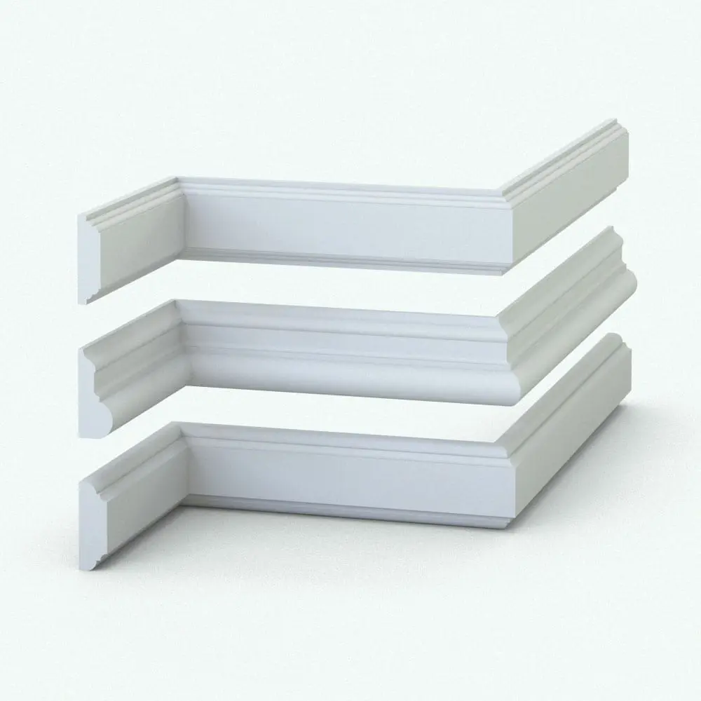 Modern Revit Wall Sweep - Chair Rails Pack 9 in 3D. Modern Revit Wall Sweep - Chair Rails Pack 9 in 3D ambient occlusion to see details better.