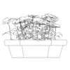 Revit Family / 3D Model - Pansies - Revit and AutoCAD Front View