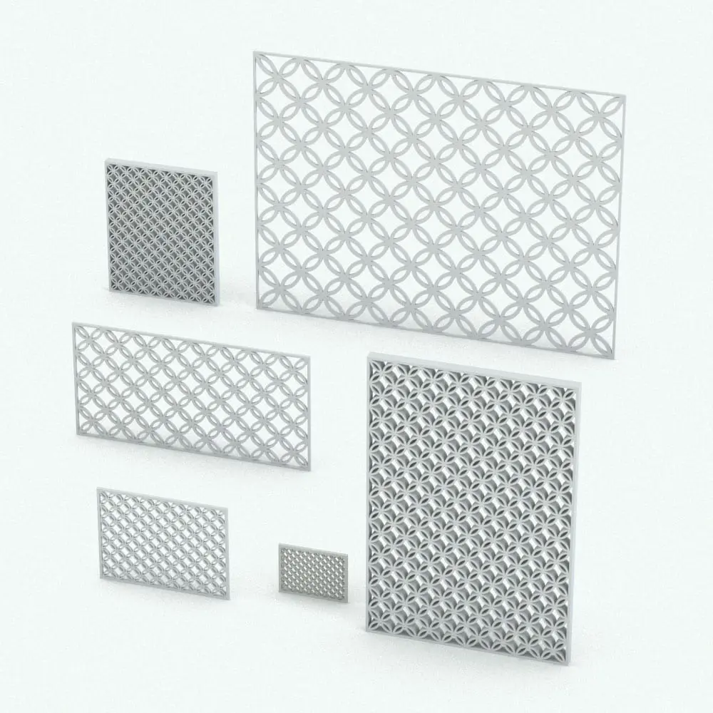 Revit Family / 3D Model - Patterned Partition Wall Revit Family Variations Patterned Partition Wall Revit Family in different sizes and configurations. This fully parametric family can adapt to any space requirements within the parameter limits described in the product. Don't wait any longer and get this Patterned Partition Wall Revit Family now.