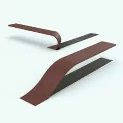 Peel-Off Revit Bench Family rendered in a dark wood finish with a dark base and metallic edge. This family is fully parametric and it can be used, both, for residential and public spaces. With three types of benches to choose from (straight, l-shape and inverted), this Peel-Off Revit Bench Family will certainly make your spaces stand out.