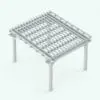 Traditional Pergola Revit Family rendered in 3D in black and white colors (ambient occlusion style) to show the details better. This family is fully parametric and it includes the materials that are shown on the main image of this product. Whether you need elegance in your renders or you want to optimize your Revit workflow, this pergola Revit family has you covered!