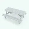 Classic Revit Picnic Table rendered in 3D and in black and white (ambient occlusion style). While shown in black and white, this family does include the materials shown on the main image of this product. Just load this family into your project, load the textures (or use your own) and hit the render button for instant results. Get this Classic Revit Picnic Table today and make your spaces look fantastic.