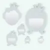 Princess Revit Mirror Family in different sizes and configurations to showcase its parametric nature. Ideal for adding a touch of playfulness to your spaces or to be used in kids designs like bedrooms, schools or any other space, this Revit mirror family will certainly make your spaces stand out.