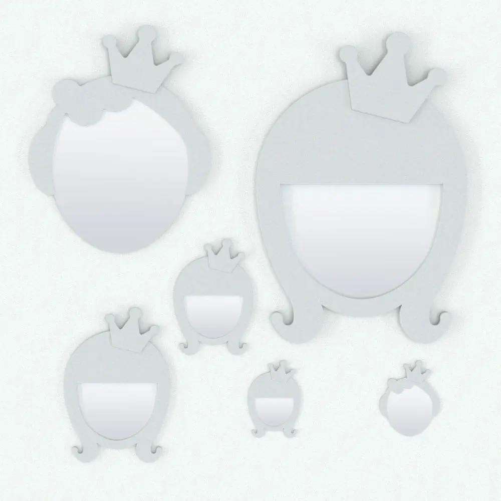 Princess Revit Mirror Family size variations. Princess Revit Mirror Family in different sizes and configurations to showcase its parametric nature. Ideal for adding a touch of playfulness to your spaces or to be used in kids designs like bedrooms, schools or any other space, this Revit mirror family will certainly make your spaces stand out.