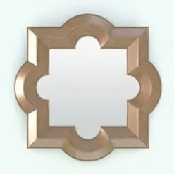 Quatrefoil Revit Mirror Family rendered in a light-colored wood finish. This elegant family is ideal for modern and contemporary spaces. Use it in living rooms, bedrooms, hallways, office spaces or even retail designs, this Revit mirror family will certainly make a statement!