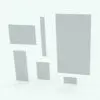 Rhomboid Revit Blinds Family in different sizes and configurations to showcase its parametric flexibility. With parameters to control the width, the length, the distance from wall, the materials and more, these Revit blinds will certainly make your spaces look complete. Get it today and see for yourself.