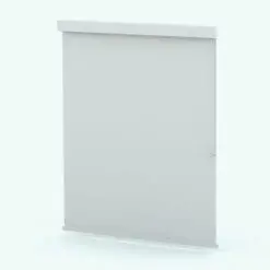 Roller Revit Blinds Family in 3D and rendered in a white material. These modern looking Revit blinds will make your windows and spaces look finished and livable, while speeding up your workflow in Revit. Don't wait any longer and get this Roller Revit Blinds Family today.