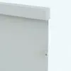 Roller Revit Blinds Family detail of the corner where you can see the valance, the chain and the chain holder. This Revit family is fully detailed and it will make your 3D renderings stand out and feel finished. Don't wait any longer and add this Roller Revit Blinds Family to your personal library today.