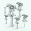 Roses Revit Flowers Family in different sizes and configurations to showcase its parametric flexibility. This, and all our Revit plants and flowers allow you to turn on/off either the flowers and/or the vase, so you can mix and match plants/vases with any other Revit plant family from our website!.