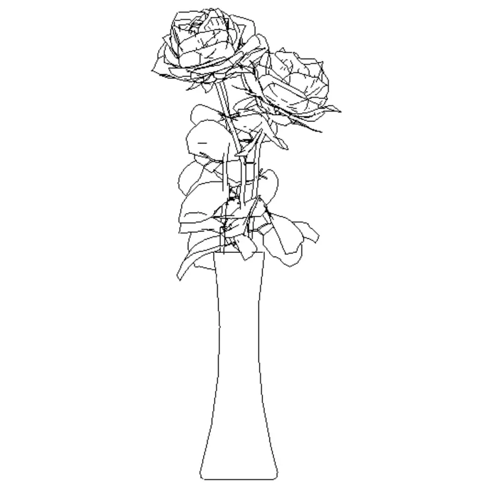 Revit Family / 3D Model - Rose - Revit and AutoCAD Front View Revit Family / 3D Model - Rose - Revit and AutoCAD Front View