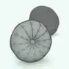 Folded Round Revit Cushion Family rendered in 3D and in a gray color. This Revit family is fully parametric, easy to use and render-ready. Just load it into your project, load the provided textures (or use your own) and hit the render button for instant results. Don't wait any longer and make your 3D renderings look alive with this Folded Round Revit Cushion Family.