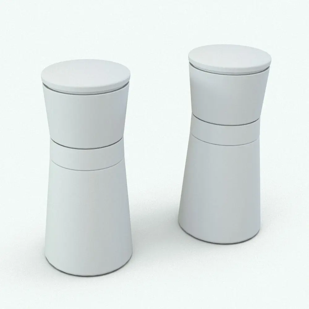 Revit Family / 3D Model - Salt and Pepper Mill Variations 3D Salt And Pepper Decoration Revit Family. While this image doesn't show any materials, the family DOES come with pre-configured materials as shown in the main image. Get this decoration Revit family now and make your renders stand out in a few clicks.