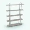 Shelves Revit Bookshelf Family rendered in a light wood finish and metallic structure to add contrast. This family is fully parametric and it will allow you to change the width, depth, height, number of shelves and more. Ideal for residential, institutional or office settings, this Shelves Revit Bookshelf Family is definitely a keeper! Get it now and see for yourself.
