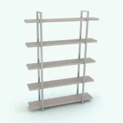 Shelves Revit Bookshelf Family rendered in a light wood finish and metallic structure to add contrast. This family is fully parametric and it will allow you to change the width, depth, height, number of shelves and more. Ideal for residential, institutional or office settings, this Shelves Revit Bookshelf Family is definitely a keeper! Get it now and see for yourself.