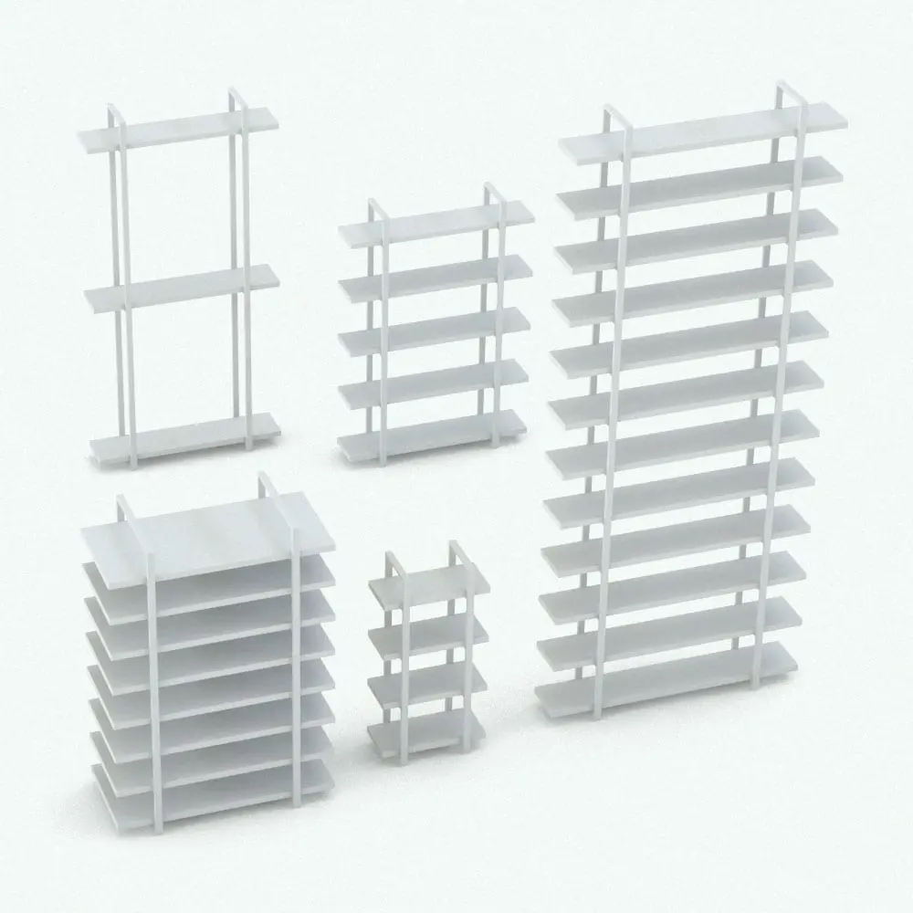 Revit Family / 3D Model - Shelves Revit Bookshelf Family Variations Shelves Revit Bookshelf Family in different sizes and configurations to showcase its parametric versatility. Ideal for living rooms, offices, schools and more, this Revit family will make your 3D renderings stand out in a few clicks. Don't wait any longer and add this Shelves Revit Bookshelf Family to your cart today!