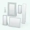 Simple Standing Revit Mirror Family in different sizes and configurations to showcase its parametric flexibility. Ideal for residential, commercial or retail settings, this Revit mirror family will make your 3D renders stand out in a few clicks.