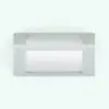 Simple Standing Revit Mirror Family in top view and rendered in black and white (ambient occlusion style). This family is fully parametric and it includes the materials shown on the main image of this product. Easy to use and lightweight, this Simple Standing Revit Mirror Family is the perfect addition to your contemporary designs. Get it now!