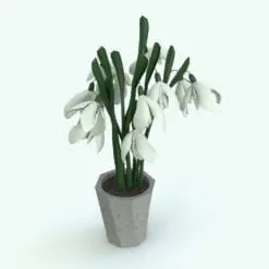 Snowdrop Revit Plant Family. Ideal for interior or exterior design projects, this and all our Revit plants are created with a hybrid technology that allows they to look realistic in any setting. Additionally, all our Revit plants include 3D Max, AutoCAD and FBX version so you can use them in different platforms.