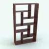 Spiral Shelves Revit Bookshelf Family rendered in a dark cherry wood finish. This family is fully parametric, easy to use and render-ready using the provided texture. Just load it into your Revit project, load the provided textures and hit the render button for instant results. Experience the sophisticated aesthetics of this Revit bookshelf family today!