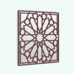 Mosaic Pattern Wall Decor Revit Family rendered in dark wood and mirror finishes. This piece can be used as a solid decoration or as a Revit mirror decoration for added versatility. Ideal for modern interior design projects, this Mosaic Pattern Wall Decor Revit Family will make your 3D renderings stand out in a few clicks.