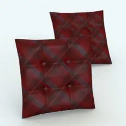 4-Button Square Cushion Revit Family rendered in 3D with a red plaid fabric texture. Ideal for chairs, sofas, lounge chairs, benches and more, this great-looking Revit cushion will dress up your 3D projects and make them feel alive! Don't wait any longer and download this Revit cushion today, which is part of our totally free Revit families section.