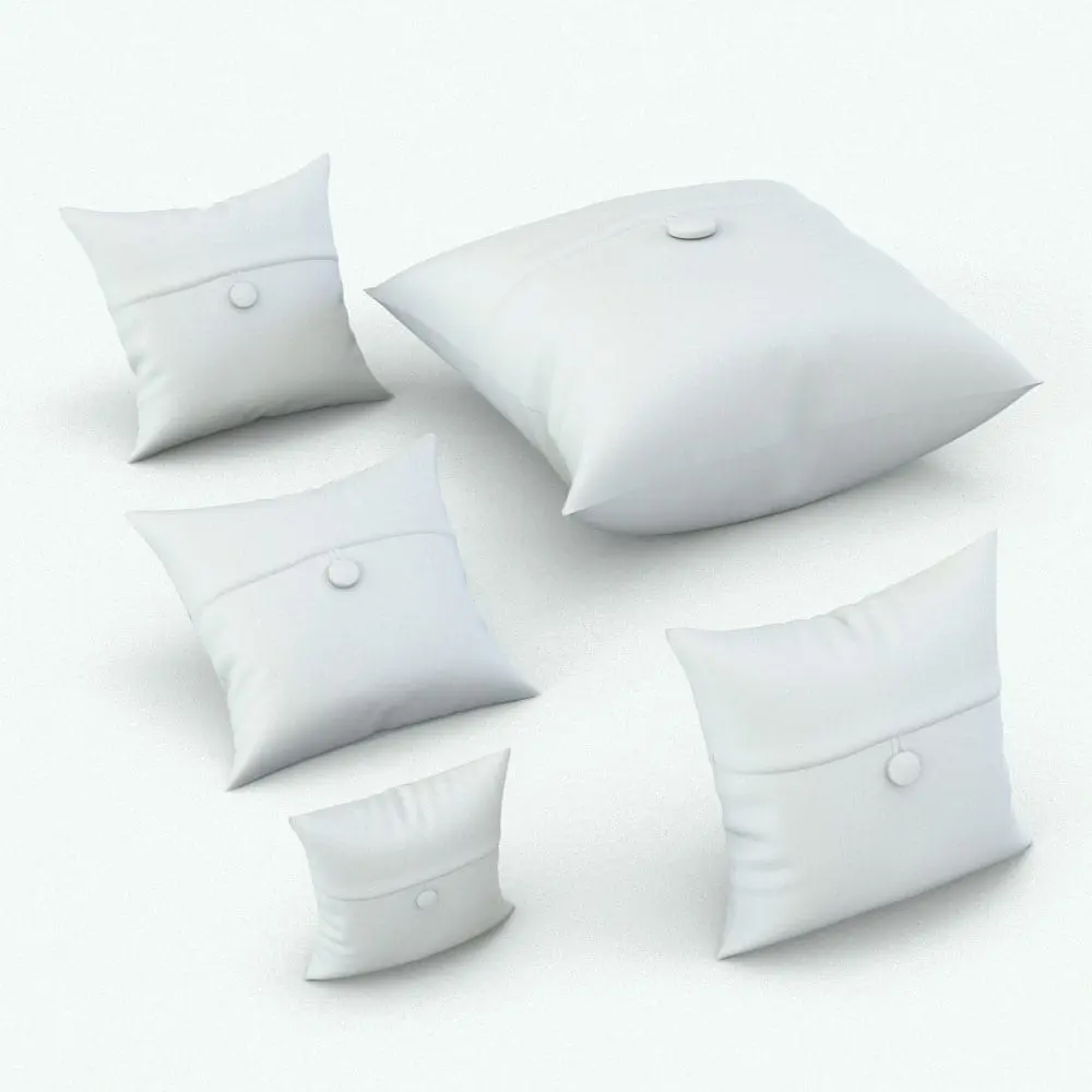 Revit Family / 3D Model - Fold and Button Square Revit Cushion Family Variations Fold and Button Square Revit Cushion Family shown in different sizes and configurations to showcase its parametric flexibility. While the Revit cushion is shown here in black and white (ambient occlusion style), this family does come with the materials shown on the main image of this product, so you can load it into your project, load the textures and get instant render results. Be part of the Blackbee3D community by getting this Fold and Button Square Revit Cushion Family today!