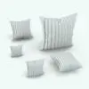 Folded Square Revit Cushion Family shown in different sizes and angles to showcase its parametric flexibility. Ideal for chairs, sofas, beds, armchairs and more, this fully realistic-looking Revit cushion family is the perfect complement to your interior design projects. Get it today and be part of the Blackbee3D community.