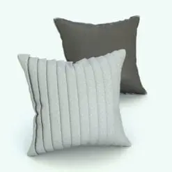 Folded Square Revit Cushion Family rendered in 3D with a light gray textured material on the front and a dark gray solid material on the back. Ideal for any-style interior design project, this Revit cushion family will transform your spaces in just a few clicks. Don't wait any longer and add this Folded Square Revit Cushion Family to your personal library today!