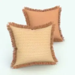 Square Revit Cushion Family With Fringe rendered in 3D with a light colored material and darker fringe. Ideal for classic interior design projects, this Revit cushion will make your 3D renderings stand out in just a few clicks. This family is fully parametric and easy to use, so don't wait any longer and get this Square Revit Cushion Family With Fringe today.
