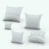 Square Revit Cushion With Middle Buttons Family shown in different sizes and configurations (angles) to showcase its parametric versatility. Ideal for living rooms, bedrooms, TV rooms and more, this realistic-looking Revit family will take your 3D renderings to the next level in just a few clicks. Get this Square Revit Cushion Family today and see for yourself.
