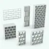 Staggered Vertical Divisions Revit Bookshelf Family in different sizes and configurations and rendered in black and white (ambient occlusion style). Ideal for residential, office, hospitality or even commercial settings, this bookshelf Revit family will make your spaces stand out in just a few clicks. Get it today and experience the high-quality and flexibility of our Revit families.