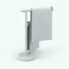 Standing Hand Towel Revit Family with Swivel Tiers in ambient occlusion render.