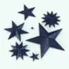 Stars Wall Decor Revit Family rendered in a navy blue finish. This fully parametric family allows you to change the star from 2D to 3D and from either 5 or 6 points to 10 or 12 by activating the Double Points parameter. Ideal to bring a touch of contemporary elegance to your interior design projects, this Stars Wall Decor Revit Family will make your spaces stand out.