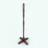 Traditional Wooden Coat Rack Revit Family rendered with a dark colored wood and metallic hooks. This Revit decoration family is fully parametric and ready to be used in your projects.