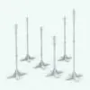 Traditional Wooden Coat Rack Revit Family in different sizes and configurations to showcase its parametric flexibility. While this image doesn't show any materials, this decoration Revit family comes with pre-configured materials so you can just insert it into your project and render it. Don't waste any more time and get this coat rack Revit family now.