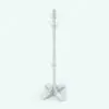Traditional Wooden Coat Rack Revit Family rendered without materials (ambient occlusion style). Ideal for bring a touch of warmth to your renders, this Revit decoration family is a must have in your library.
